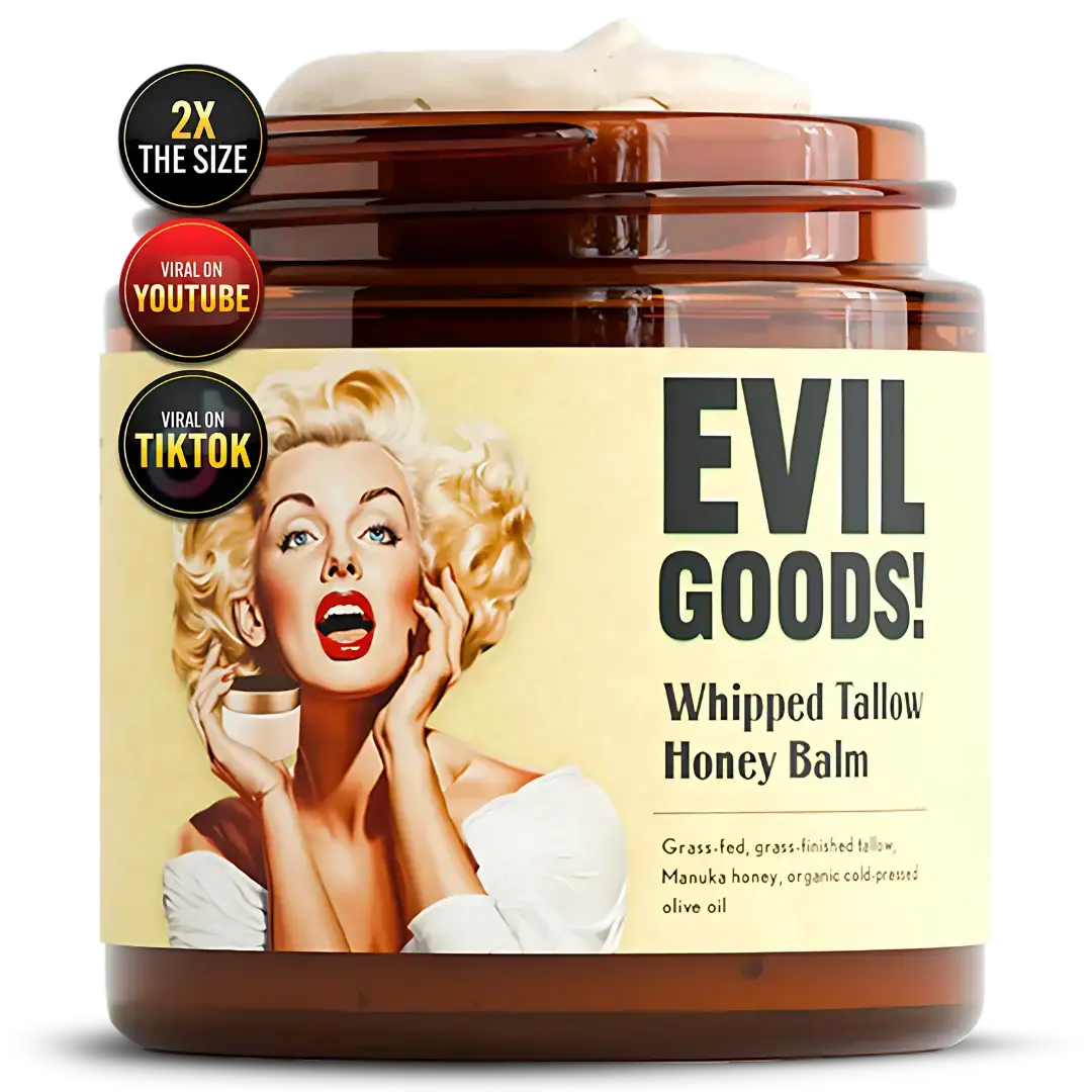 Natural Tallow and Honey Facial Balm - Glass Container