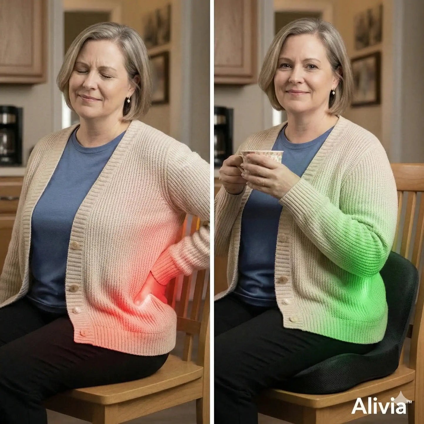 Cojín Alivia™ : Elimina la presión en coxis y ciática al instante