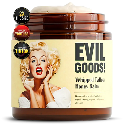 Natural Tallow and Honey Facial Balm - Glass Container